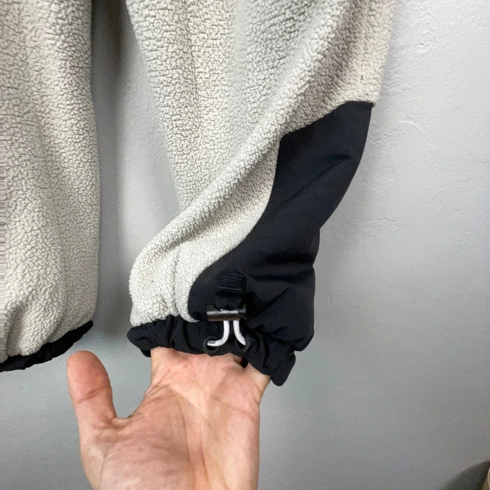 Gymshark Pants Mens S White Black Fleece Joggers Sherpa Mesh Lined Gym Athletic